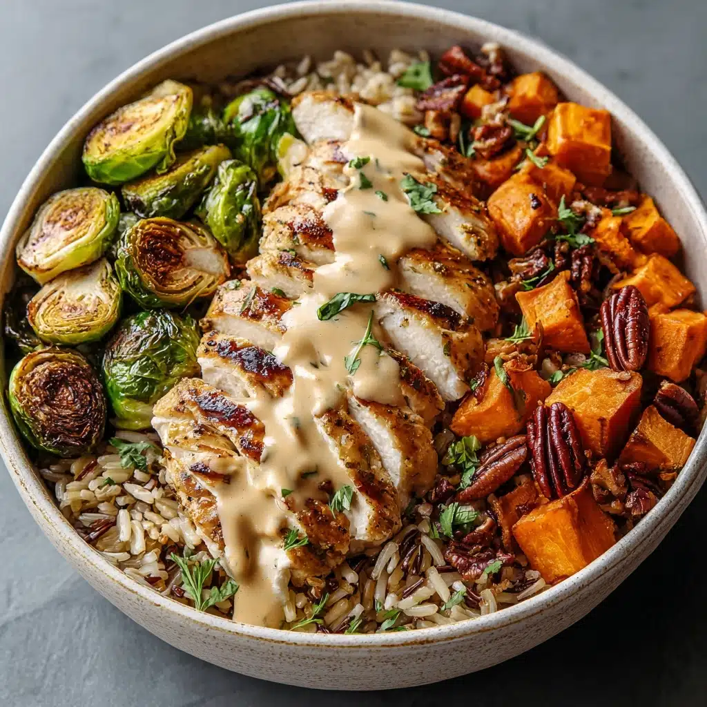 Maple Dijon Chicken & Roasted Sweet Potato Bowls Recipe
