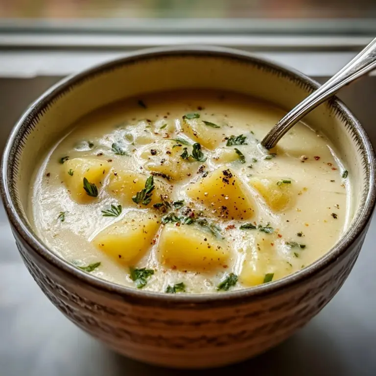 Cheddar Garlic Herb Potato Soup Recipe