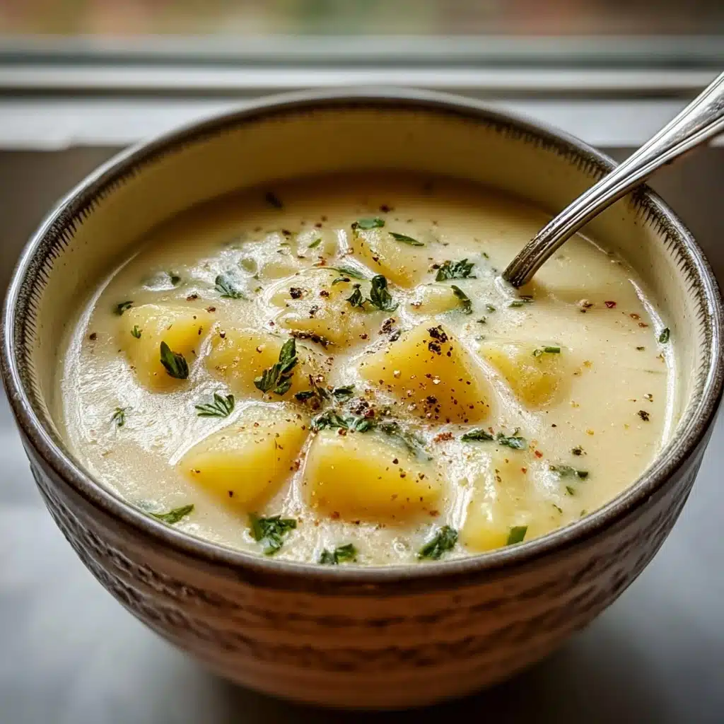 Cheddar Garlic Herb Potato Soup Recipe
