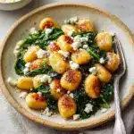 Crispy Gnocchi With Spinach And Feta Recipe