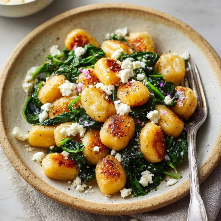 Crispy Gnocchi With Spinach And Feta Recipe