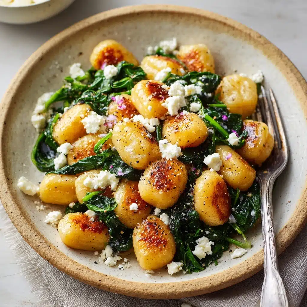 Crispy Gnocchi With Spinach And Feta Recipe