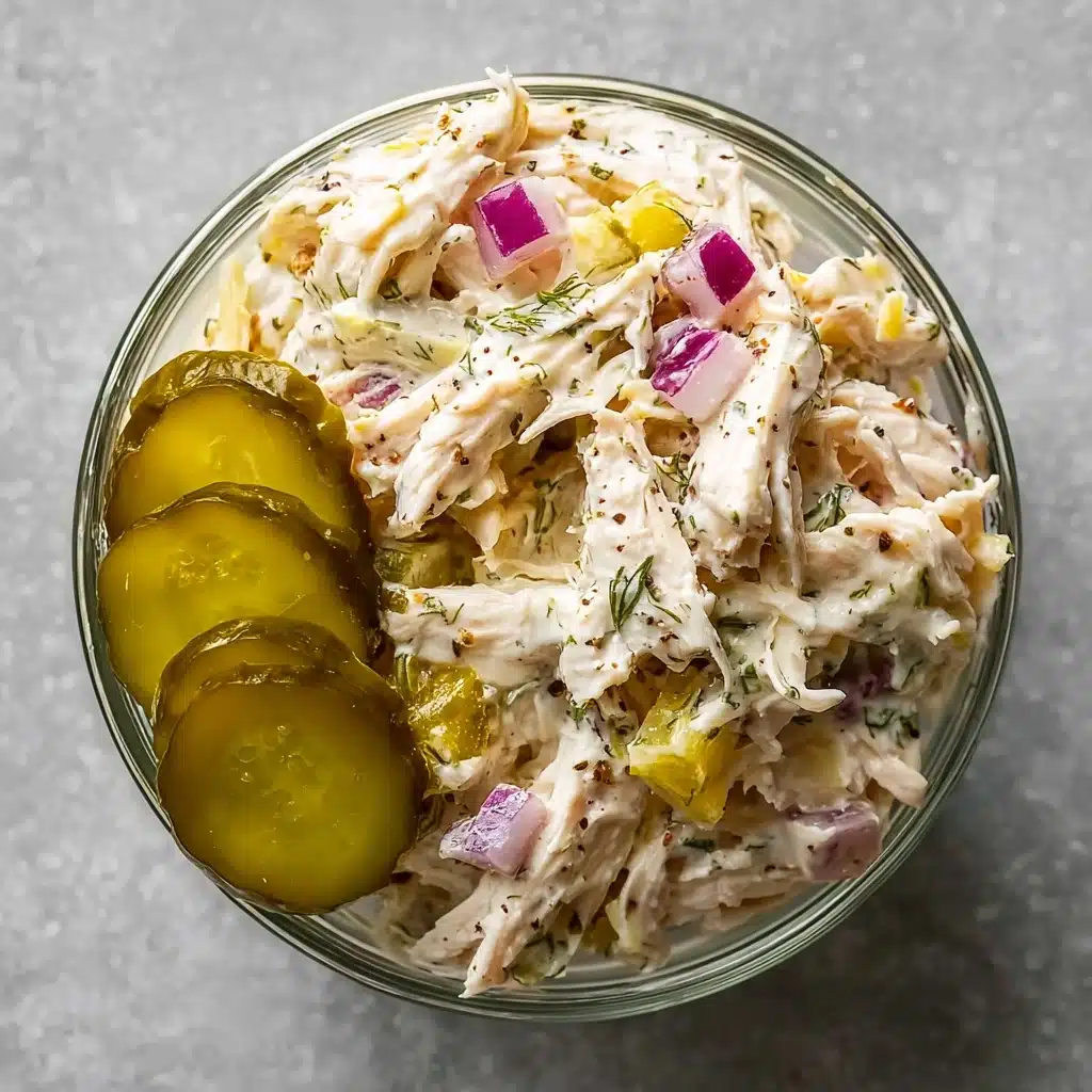 Savory Dill Pickle Chicken Salad Recipe - Recipe Image
