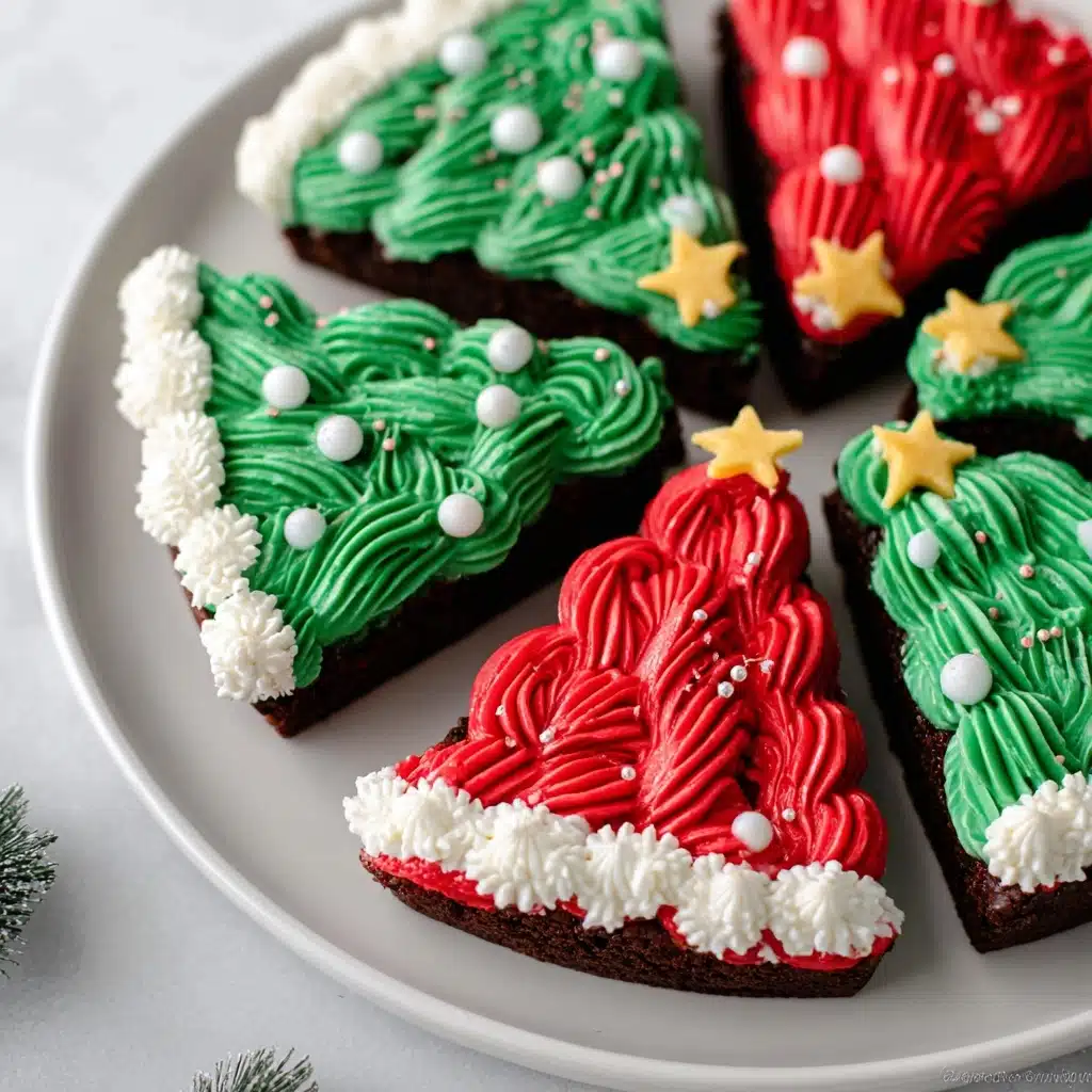 Frosted Christmas Brownies Recipe - Recipe Image