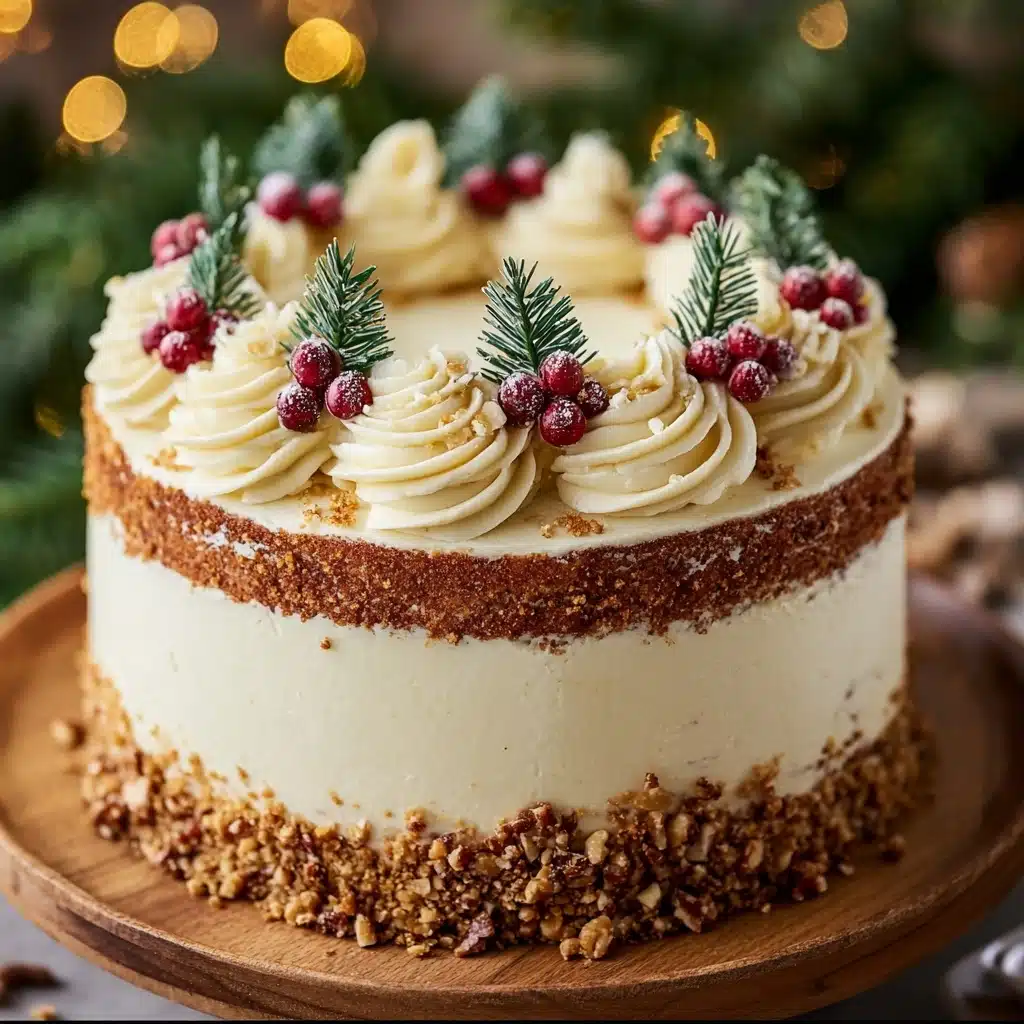 Christmas Spice Cake with Eggnog Buttercream Recipe - Recipe Image