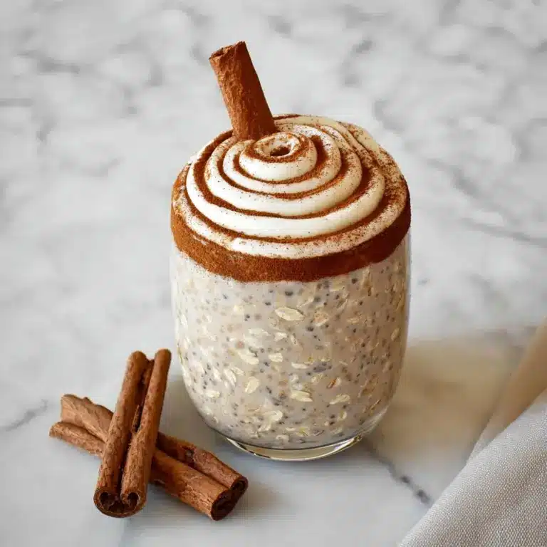 Cinnamon Roll Overnight Oats Recipe