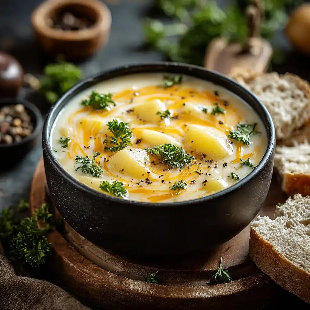 Cheddar Garlic Herb Potato Soup Recipe - Recipe Image
