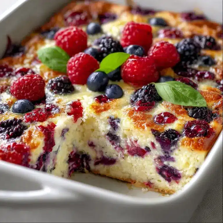 High Protein Triple Berry Bake Recipe