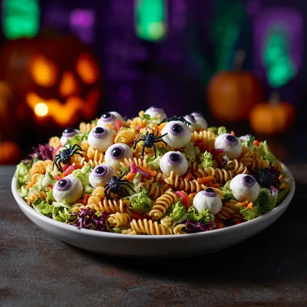 epy pasta salad with mozzarella eyeballs Recipe - Recipe Image