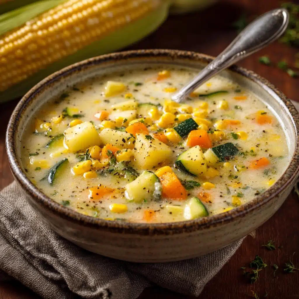 Summer Fresh Corn and Zucchini Chowder Recipe - Recipe Image