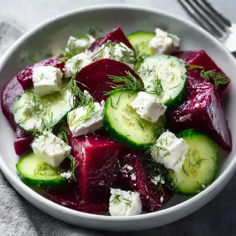 Beet Salad with Feta, Cucumbers, and Dill Recipe