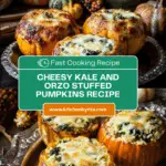 Cheesy Orzo and Kale Stuffed Pumpkins Recipe