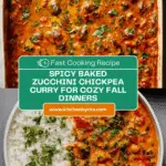 Spicy Baked Zucchini Chickpea Curry Recipe