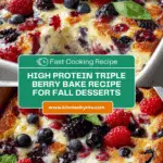 High Protein Triple Berry Bake Recipe