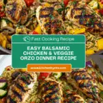 Easy Balsamic Chicken & Veggie Orzo Recipe