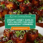 Crispy honey garlic tofu recipe that will amaze you! Recipe