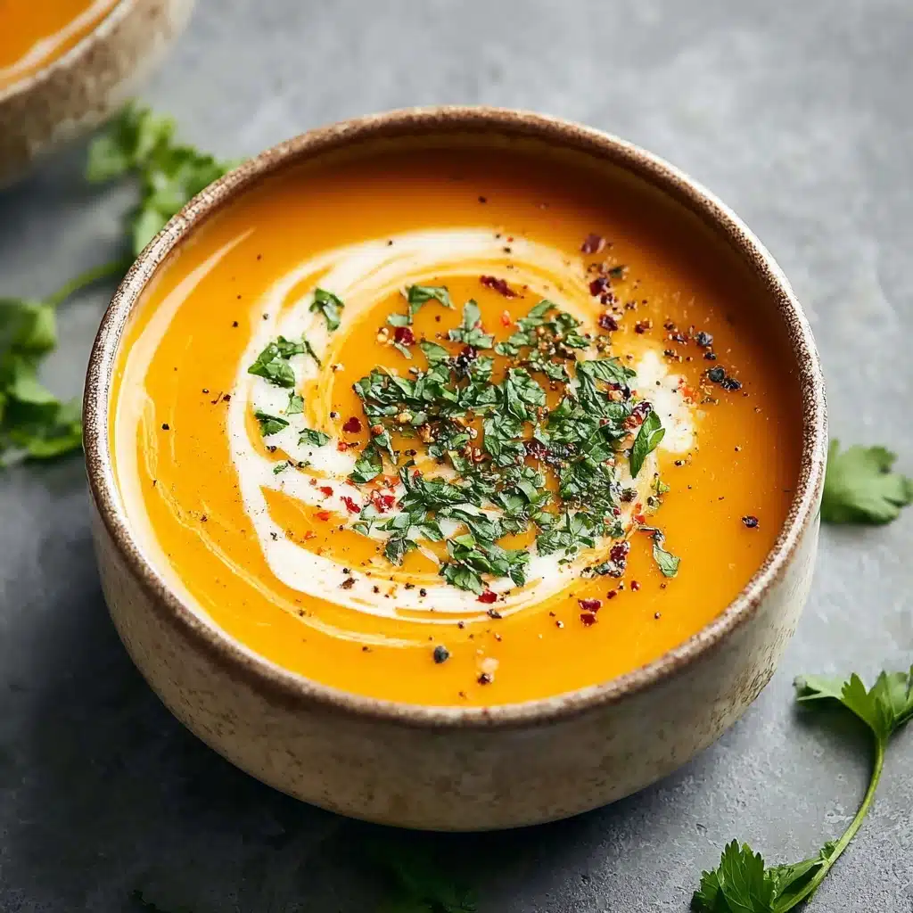 Easy Butternut Squash and Sweet Potato Soup Recipe - Recipe Image