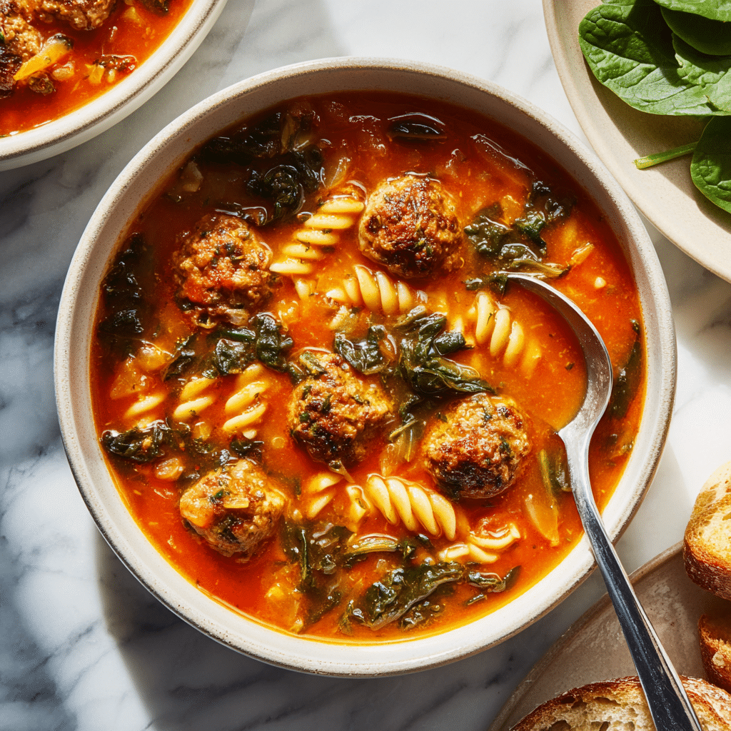 Italian Meatball Soup: Comfort in a Bowl Recipe - Recipe Image