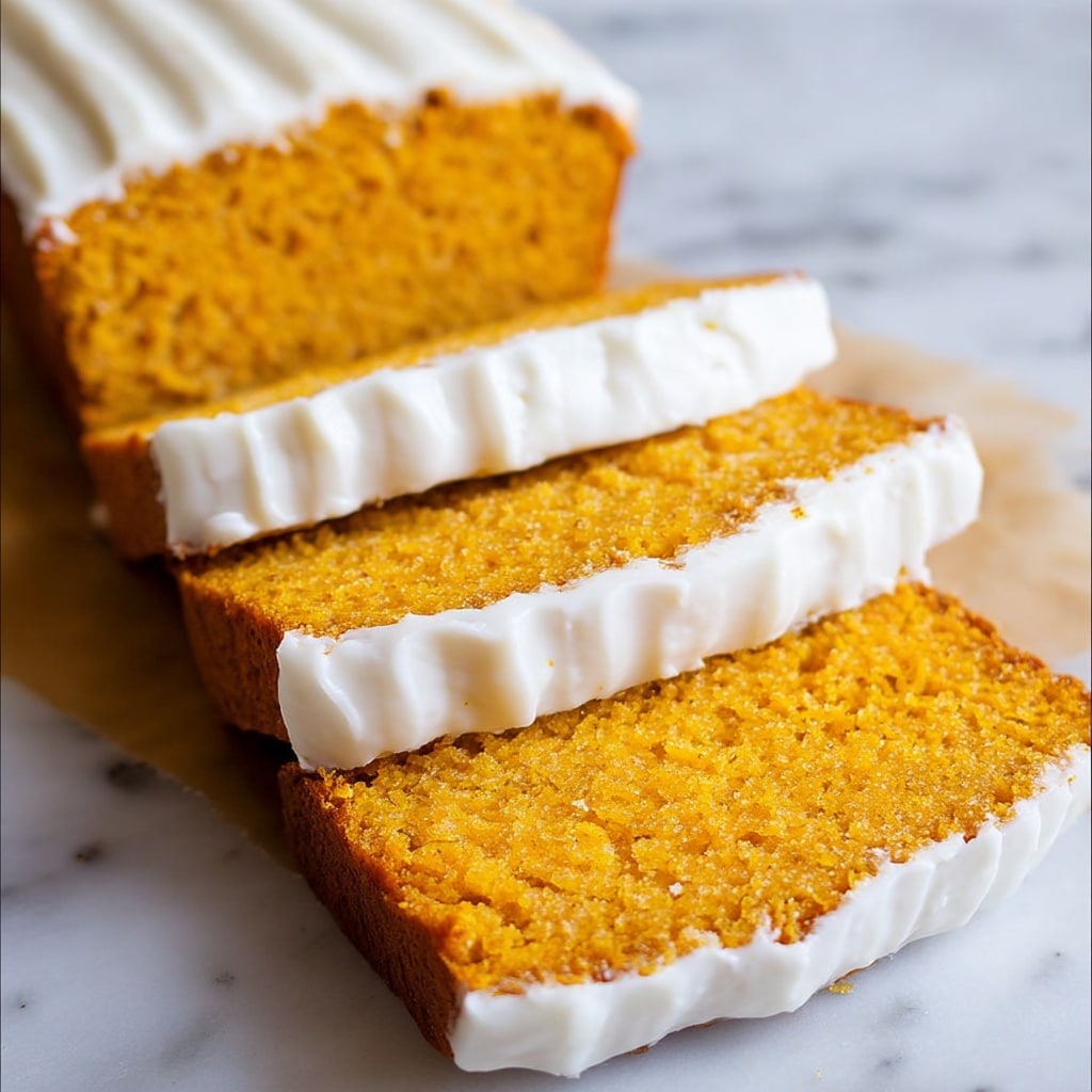 A close-up image of a golden brown loaf cake with a rough, crumbly texture, showing a solid rectangular shape with slightly uneven top edges. The cake rests on light-colored parchment paper over a white marbled surface. The lighting highlights the moistness and grain of the cake's exterior, focusing on the front and one side, without any other objects or decorations around. Photo taken with an iphone --ar 4:5 --v 7