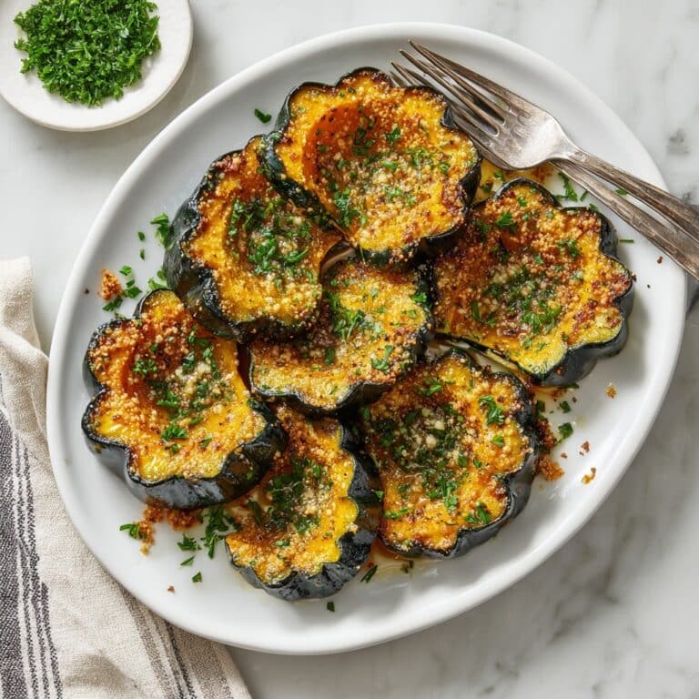 Parmesan Herb Roasted Acorn Squash Recipe