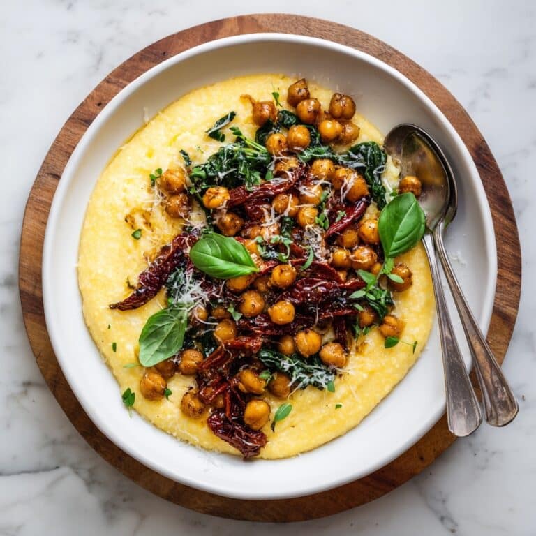 Creamy Vegan Polenta with Caramelized Onions Recipe