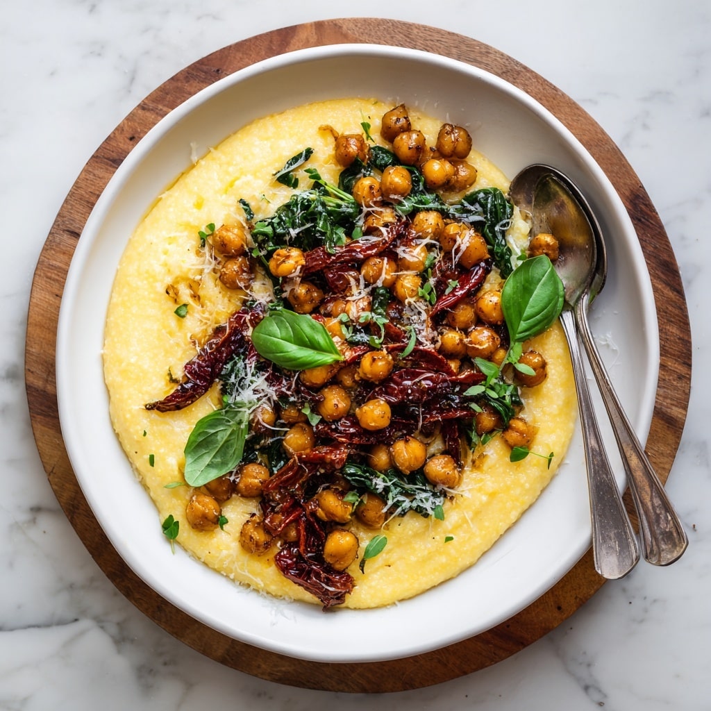 Creamy Vegan Polenta with Caramelized Onions Recipe