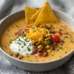 Creamy Cheesy Ground Beef Taco Soup Recipe