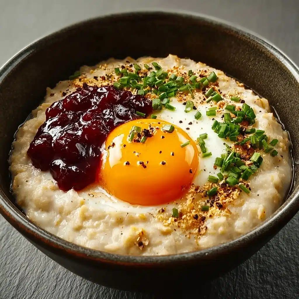 Savory Miso Oatmeal with a Jammy Egg Recipe - Recipe Image