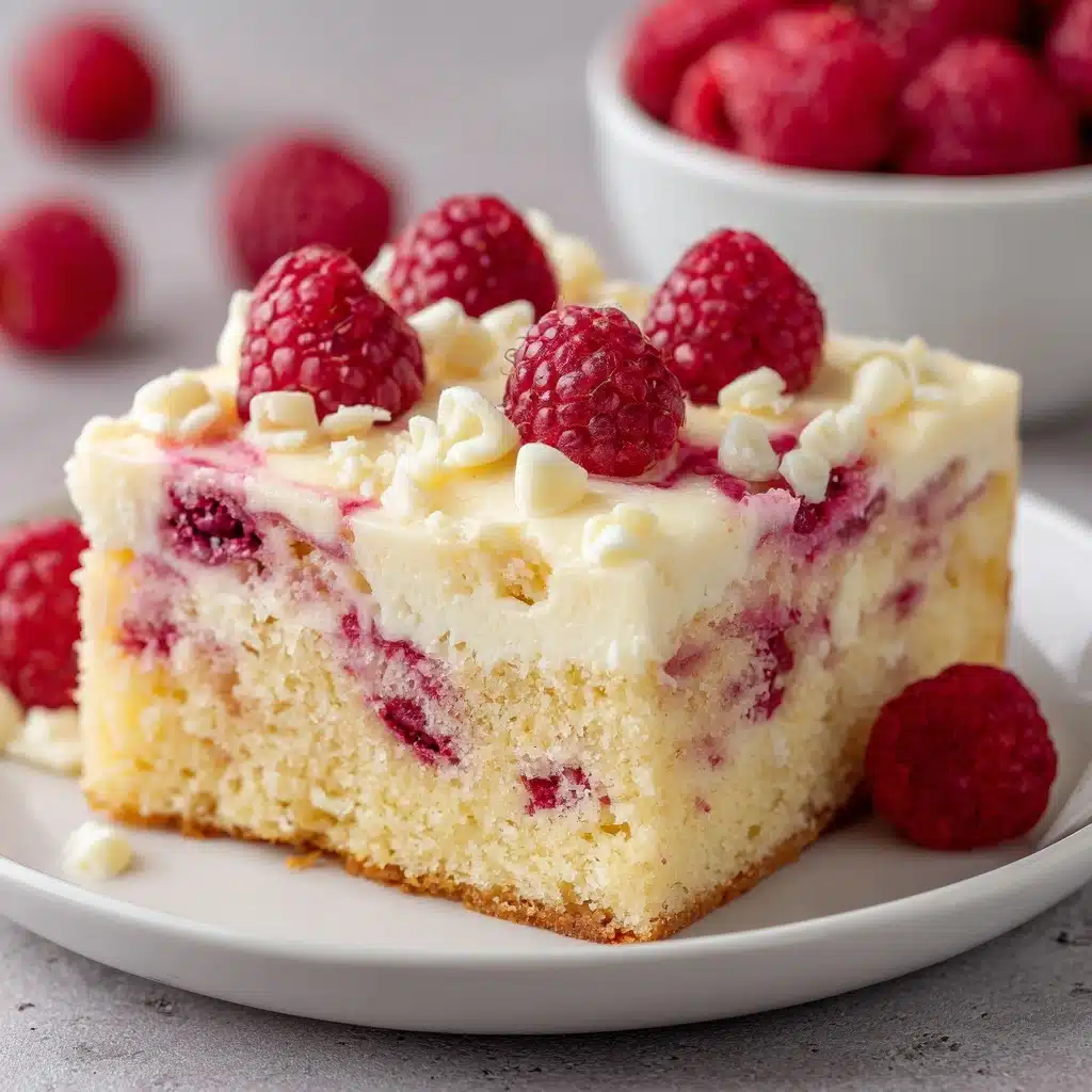 White Chocolate Raspberry Poke Cake Recipe - Recipe Image