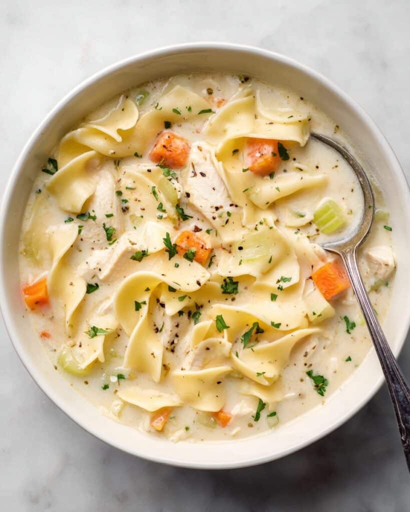 Creamy Chicken Noodle Soup Recipe