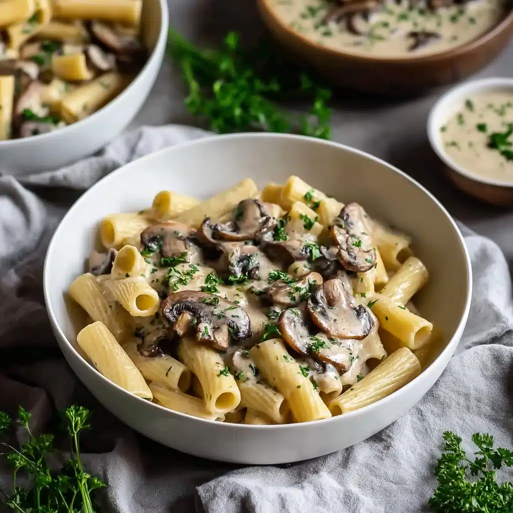 Creamy Mushroom Rigatoni Recipe