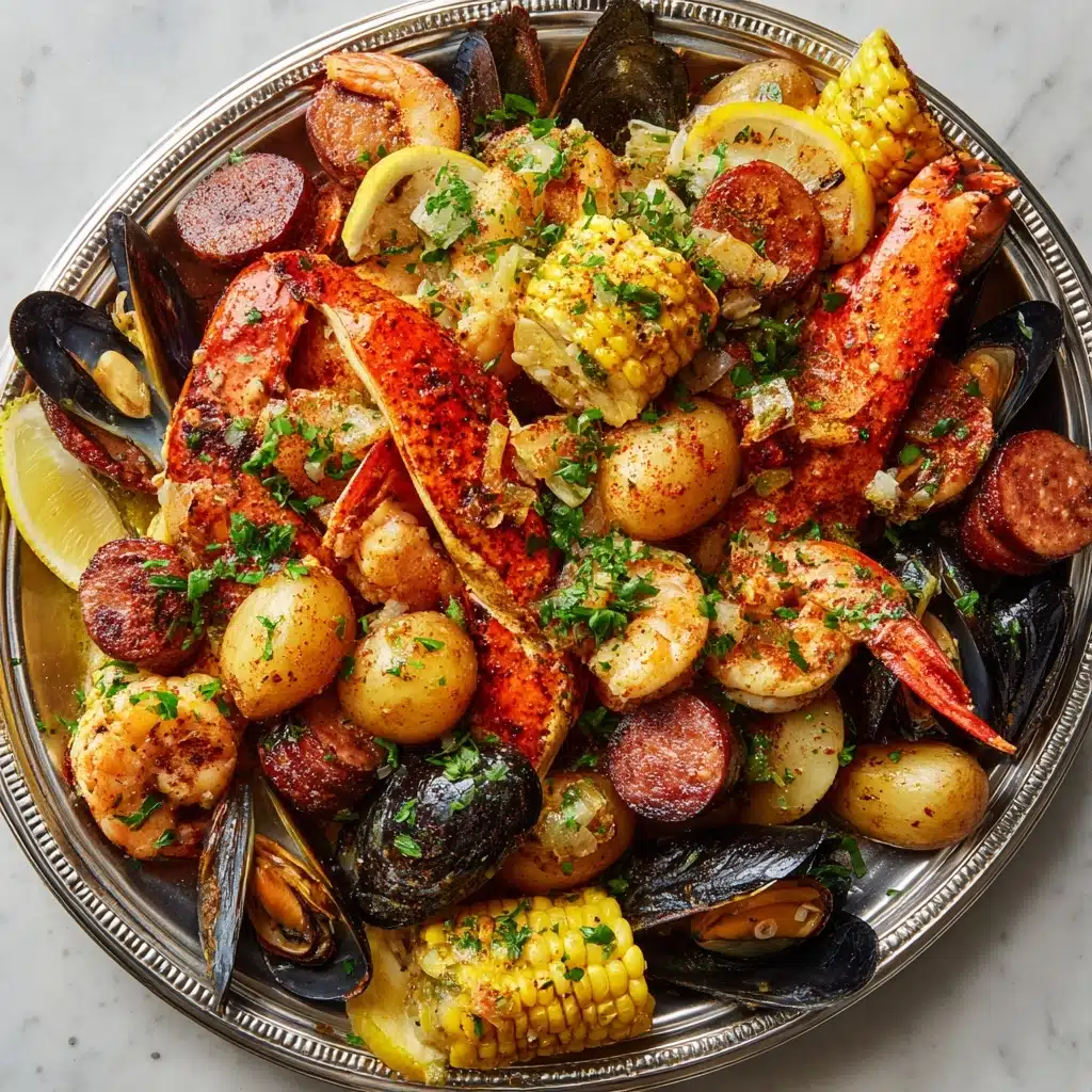 Cajun Seafood Boil with Garlic Butter Sauce Recipe - Recipe Image