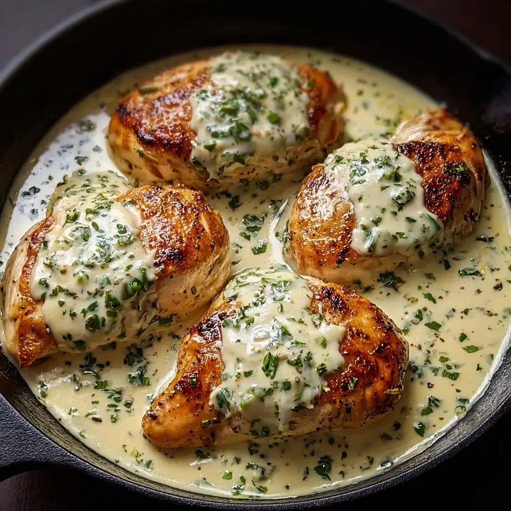 Mozzarella Chicken in Basil Cream Sauce Recipe - Recipe Image