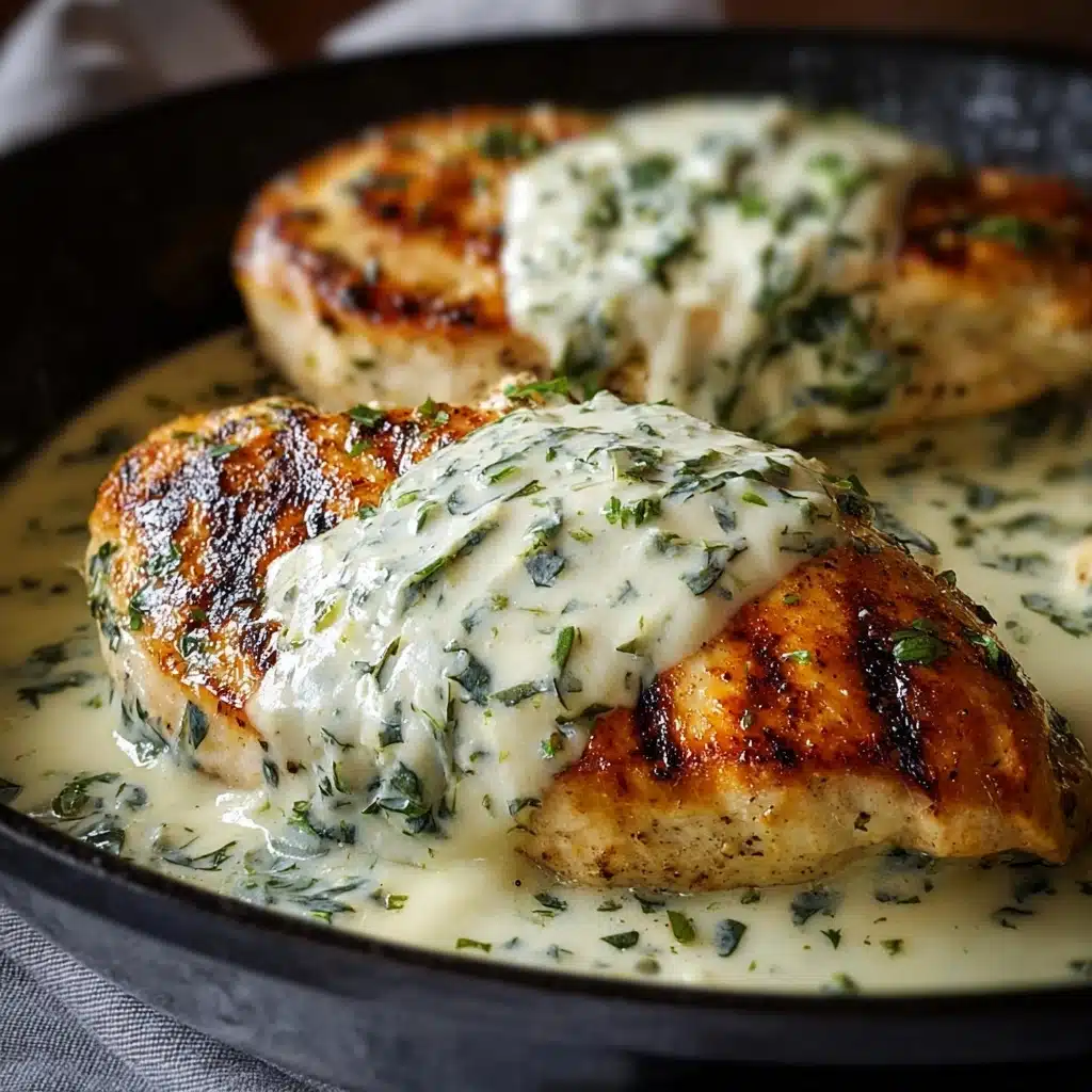 Mozzarella Chicken in Basil Cream Sauce Recipe - Recipe Image