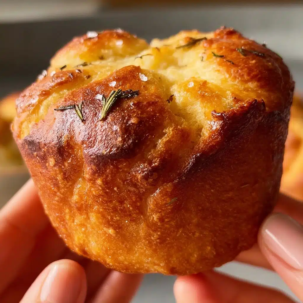 Rosemary Garlic Focaccia Muffins Recipe - Recipe Image