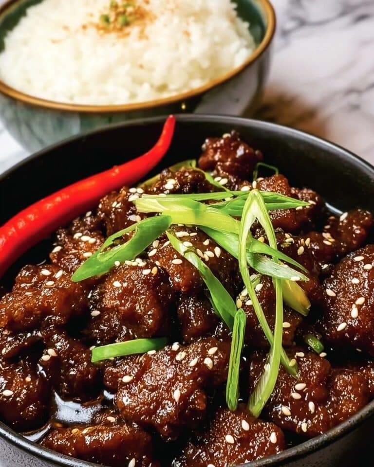Crispy Mongolian Beef with Sweet and Savory Garlic Ginger Sauce Recipe