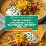 Creamy Cheesy Ground Beef Taco Soup Recipe