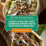 Crispy Shredded Za’atar Tofu Cabbage Wraps Recipe
