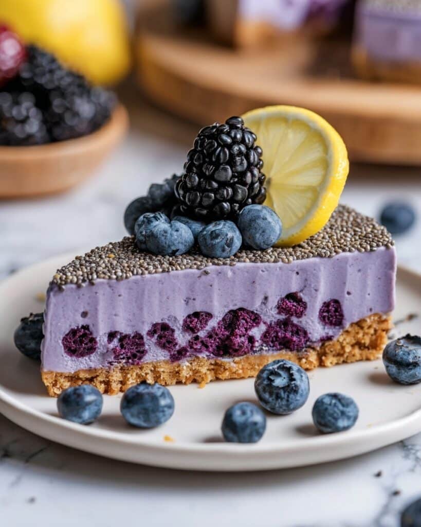 No-Bake Blueberry Chia Seed Pie Recipe