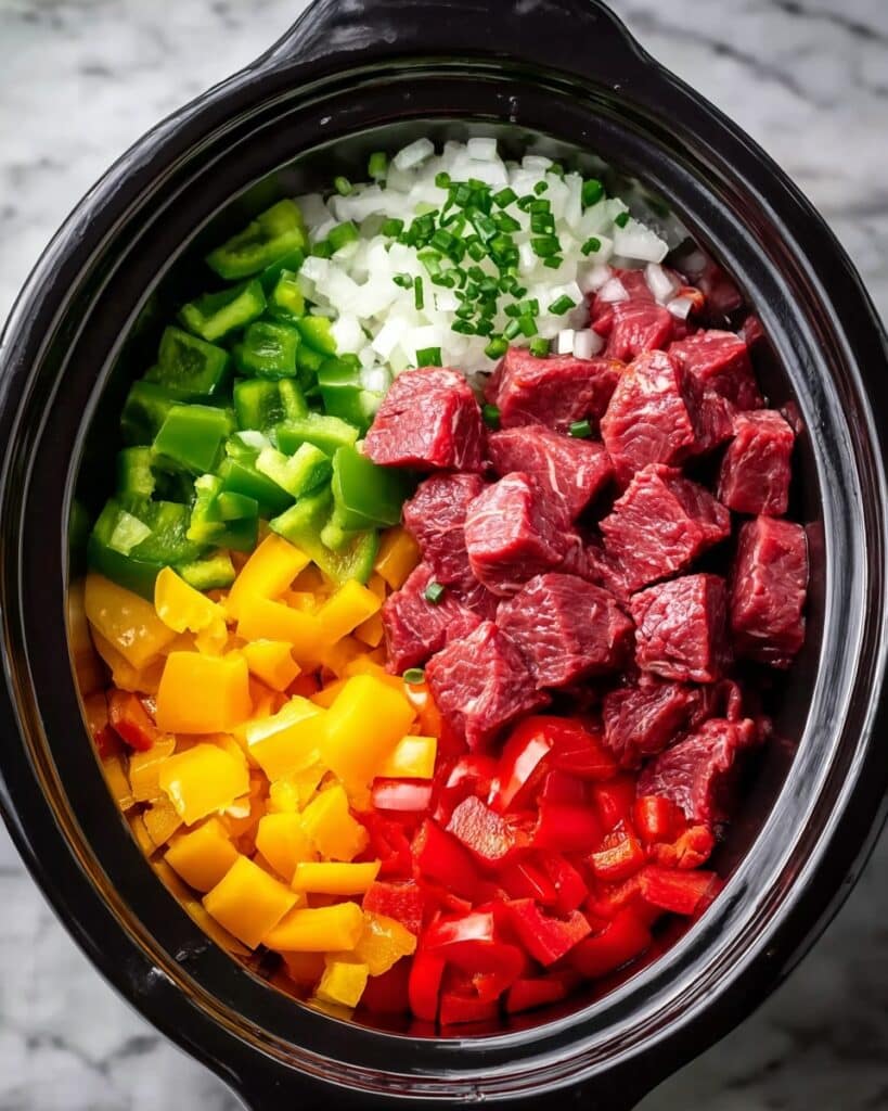 Slow Cooker Pepper Steak Recipe