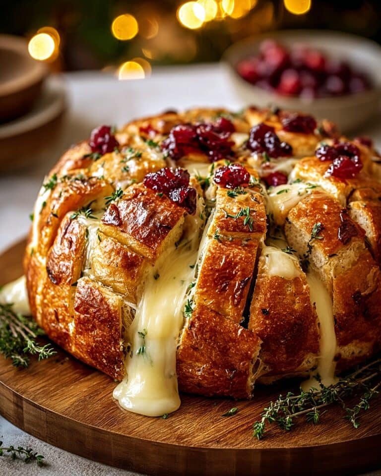 Rustic Sourdough Loaf with Brie and Cranberry Recipe
