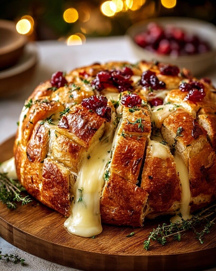 Rustic Sourdough Loaf with Brie and Cranberry Recipe