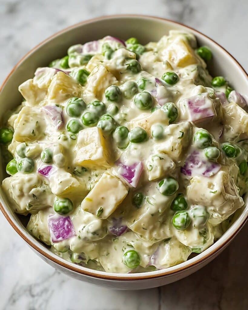 Creamy 1950s Vintage Pea Salad Recipe