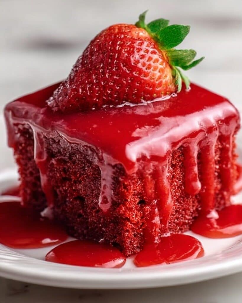 Strawberry Glazed Strawberry Cake Recipe