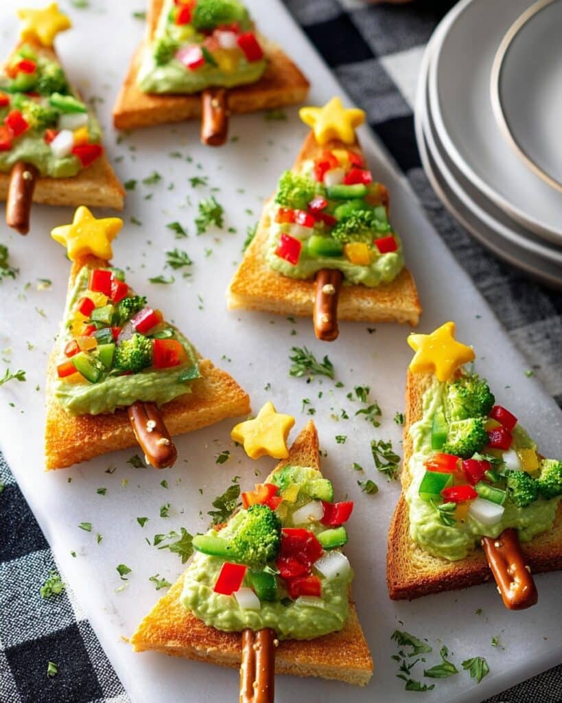 Festive Guacamole Tree Appetizers Recipe