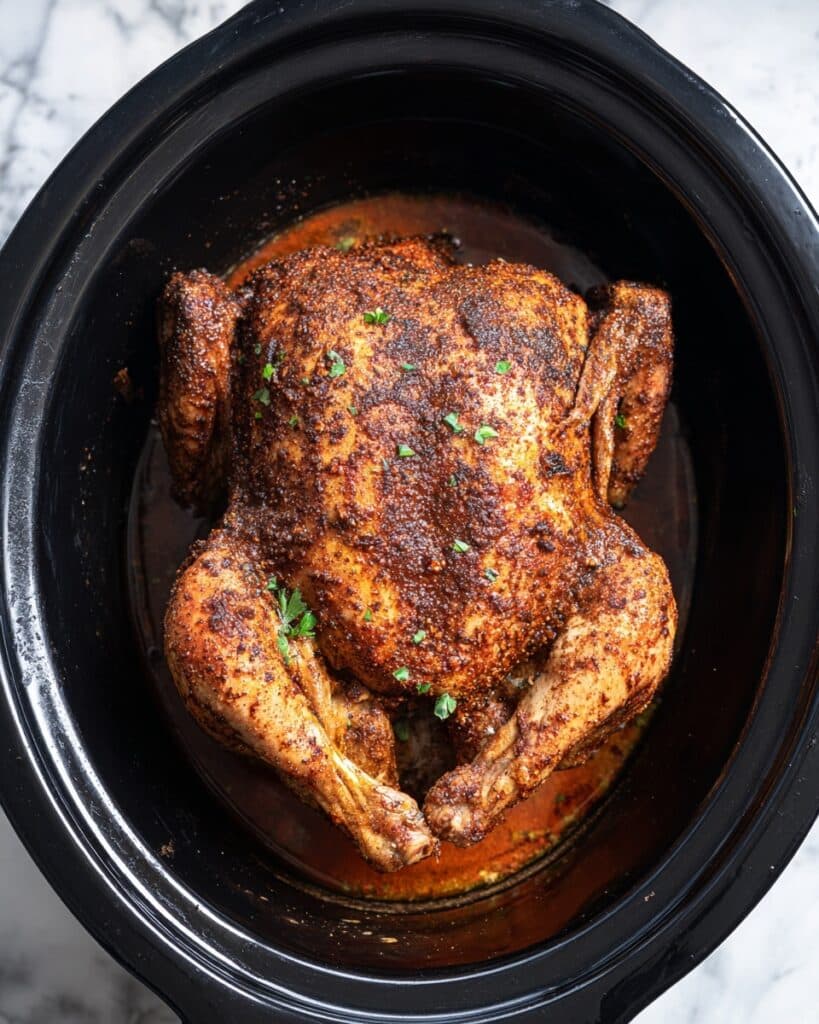 Slow Cooker Whole Chicken with Perfectly Spiced Rub Recipe