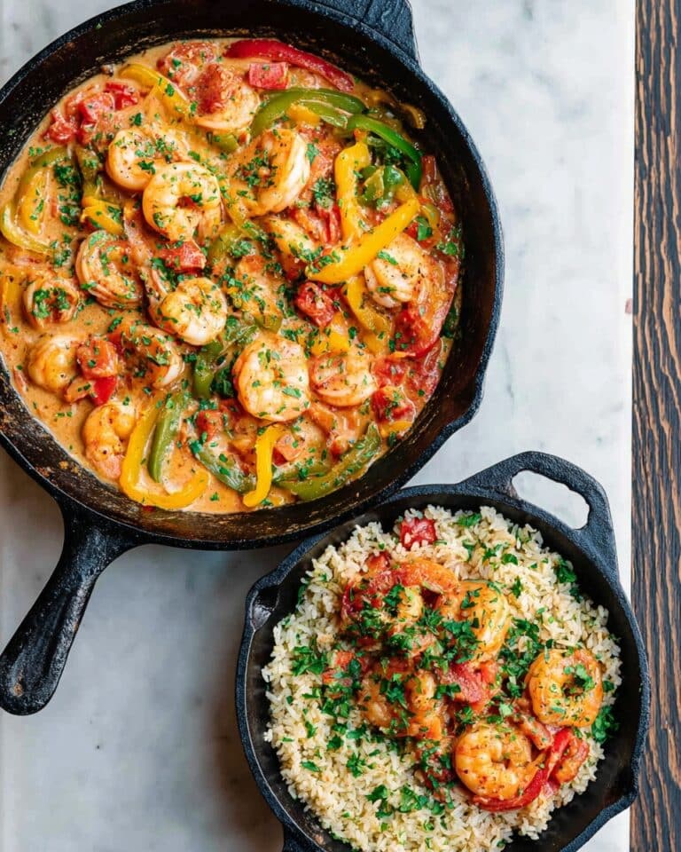 Mediterranean Shrimp with Bell Peppers Recipe