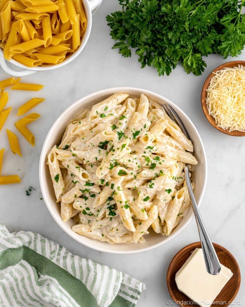 White Pasta Sauce with Parmesan Recipe