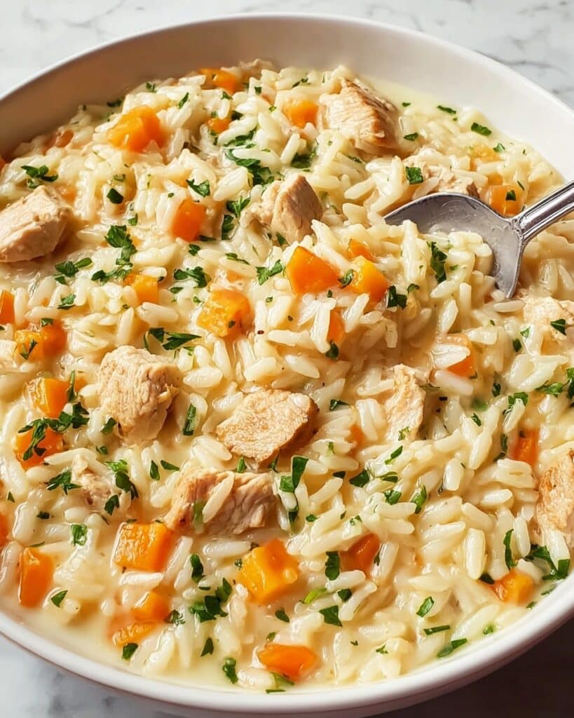 Creamy Chicken Pot Pie Orzo Recipe