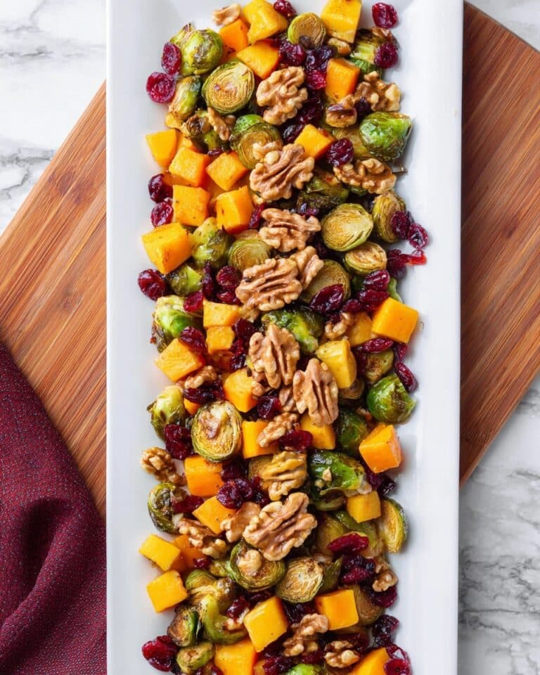 Roasted Fall Vegetables with Cranberries and Maple Walnuts Recipe